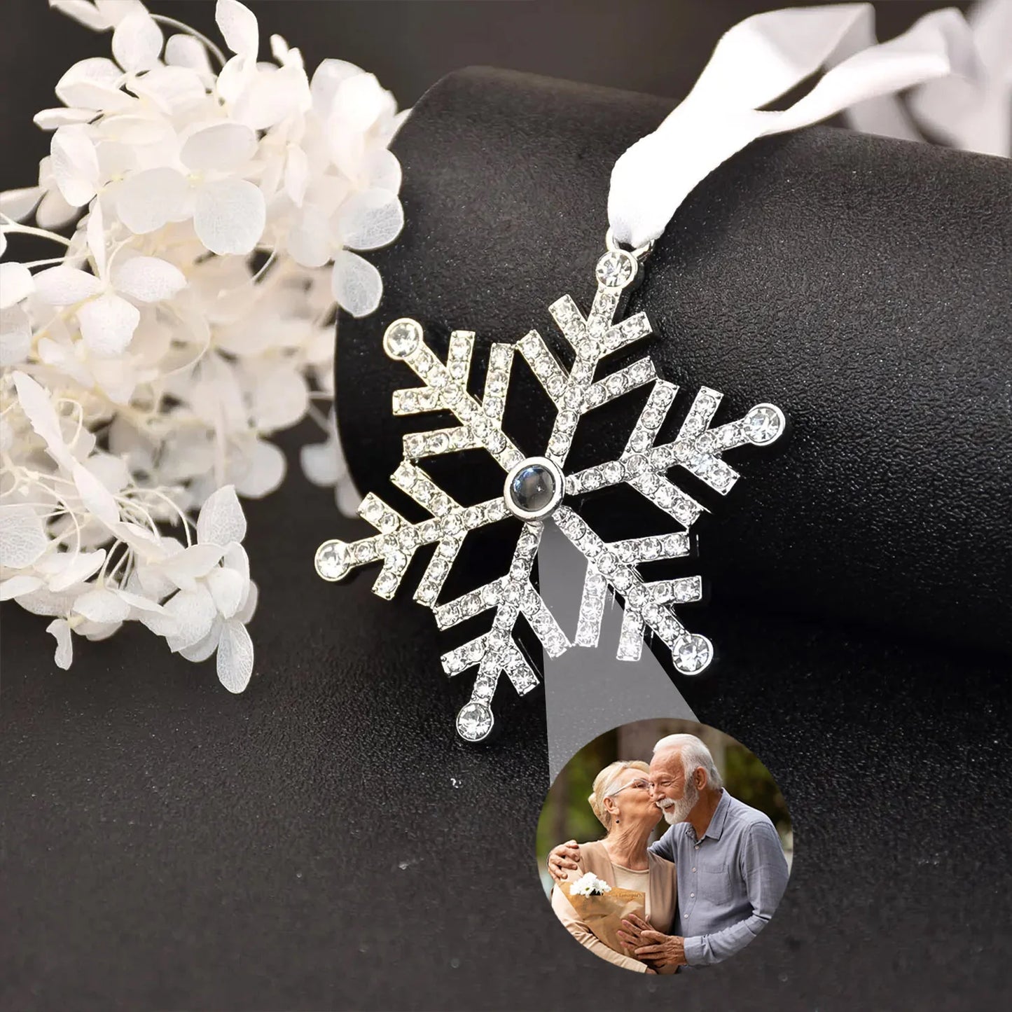 Adorno Copo de Nieve con Foto Personalizada