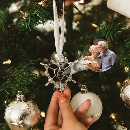 Adorno Corazón de Navidad con Foto personalizada