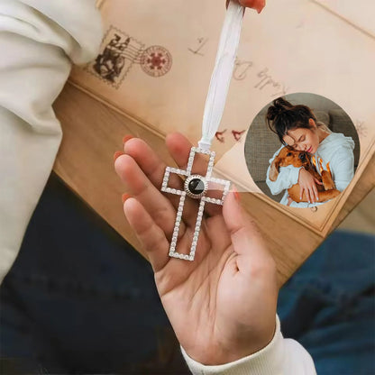 Adorno Cruz del Recuerdo con Foto personalizada