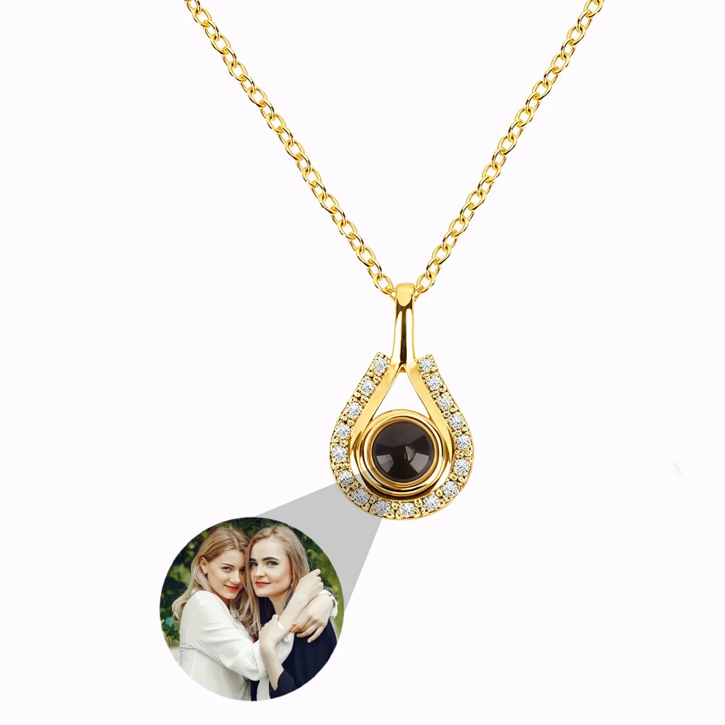 Collar Lágrima del Tiempo con Foto Personalizada