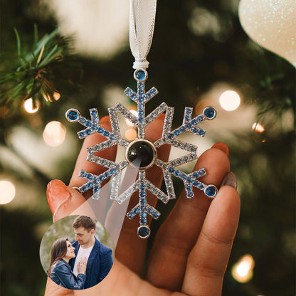 Adorno Copo de Nieve con Foto Personalizada