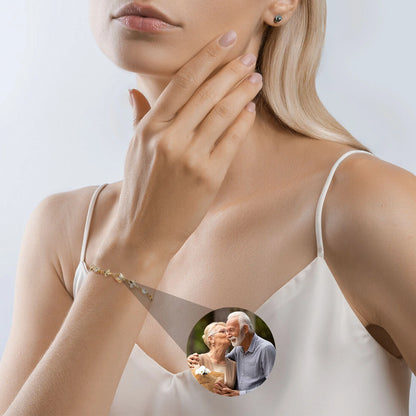 Pulsera Trébol de Luz con Foto Personalizada