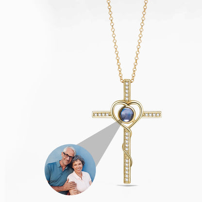 Collar Cruz de Jesús con Foto personalizada