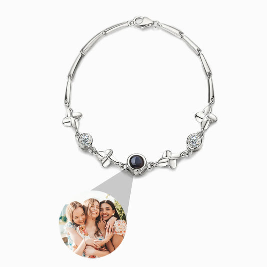 Pulsera Trébol de Luz con Foto Personalizada