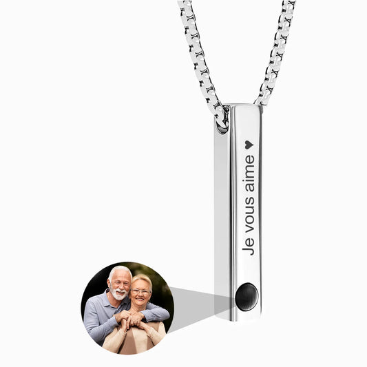 Collar Reflejo de Emoción con Foto y Grabado Personalizado