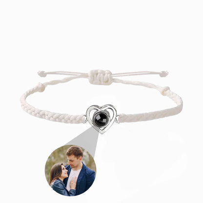 Pulsera trenzada Corazón con Foto personalizada